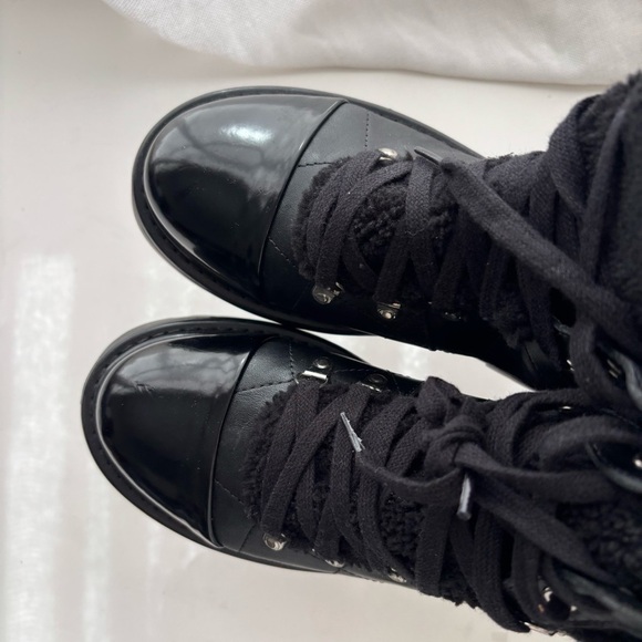 Steve‎ Madden Black Reyen Combat Booties – Sz 8.5 - Picture 6 of 8